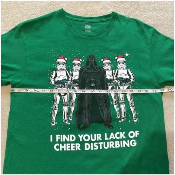 Star Wars Christmas Darth Vader Storm Trooper graphic short sleeve shirt Medium - Picture 7 of 7